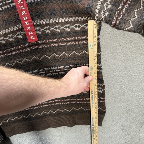 Lands End Sweater Adult XL Multicolor Fair Isle Knit Crewneck Grandpa Old Money - Picture 6 of 13